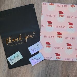 Polymailer Bundle 20, 10" X 13" Christmas Polymailers And 30 Thank You Cards.